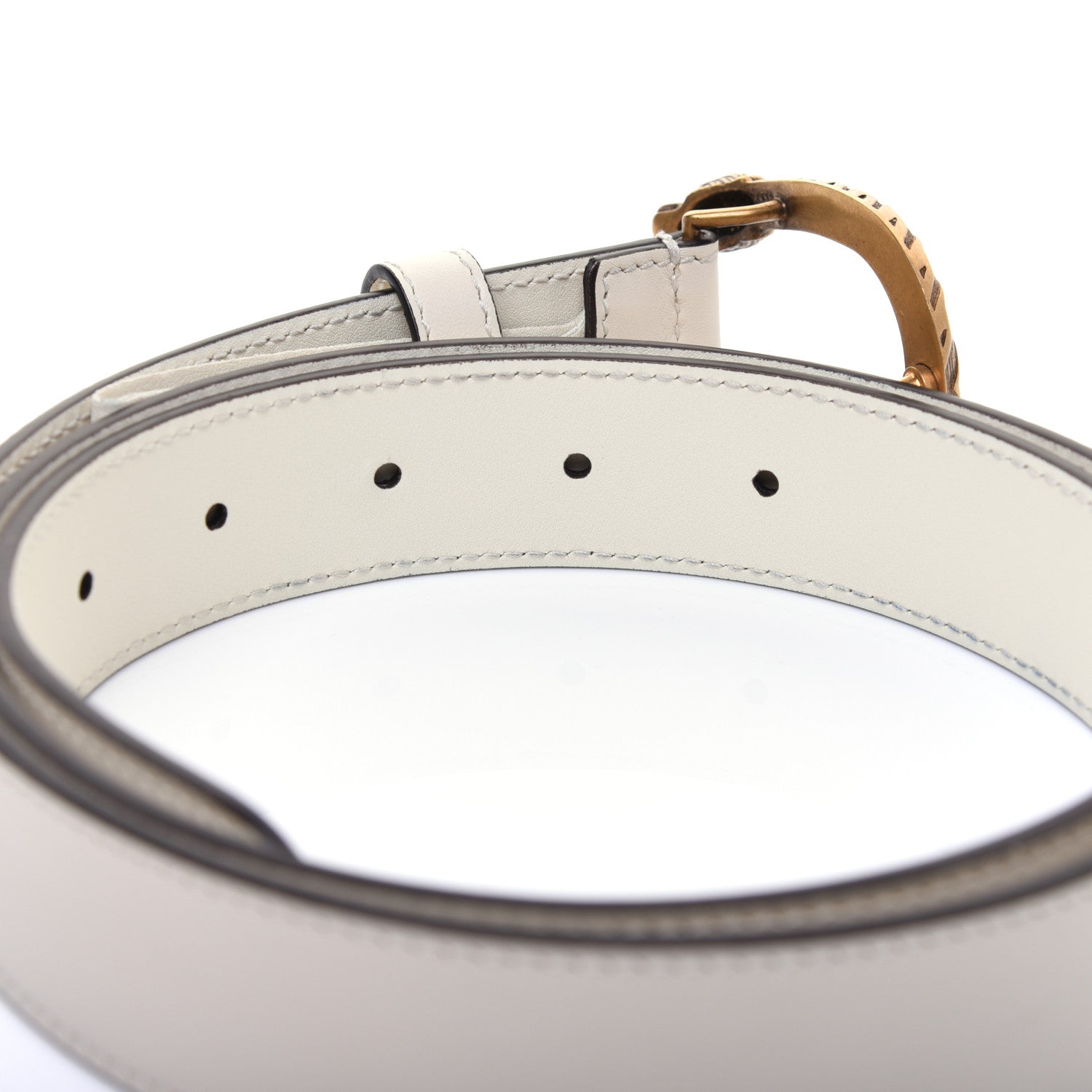 Gucci Calfskin Dionysus 30mm Belt 95 38 Mystic White 3 of 6