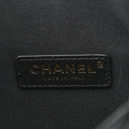 Chanel Shiny Crumpled Lambskin Quilted Medium Preppy Pocket Camera Case Black 6 of 12