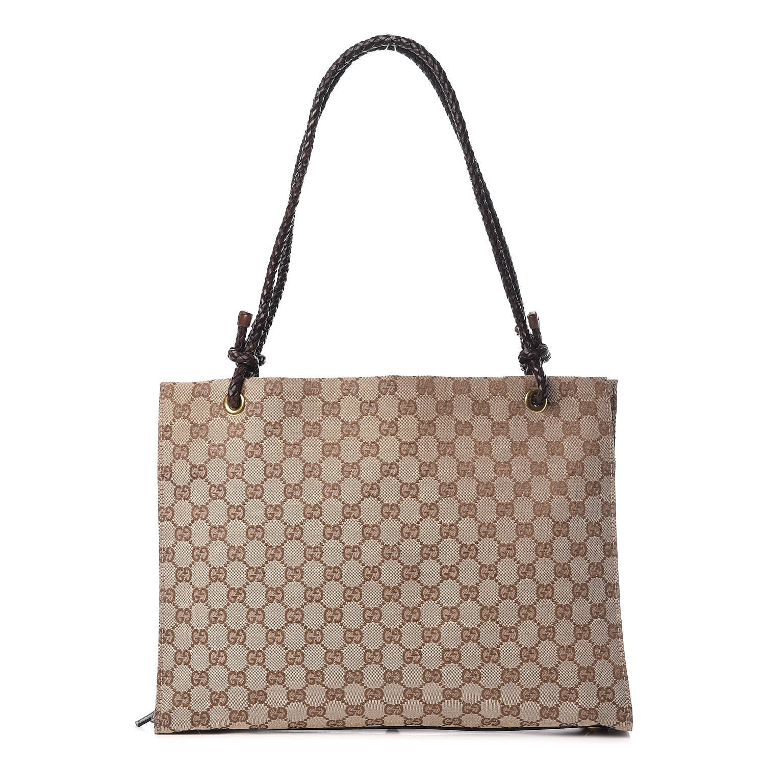 Gucci Monogram Woven Shoulder Bag Brown 1 of 18