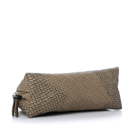 Bottega Veneta Nappa Intrecciato Camo Embroidered Cosmetic Pouch Taupe 4 of 8