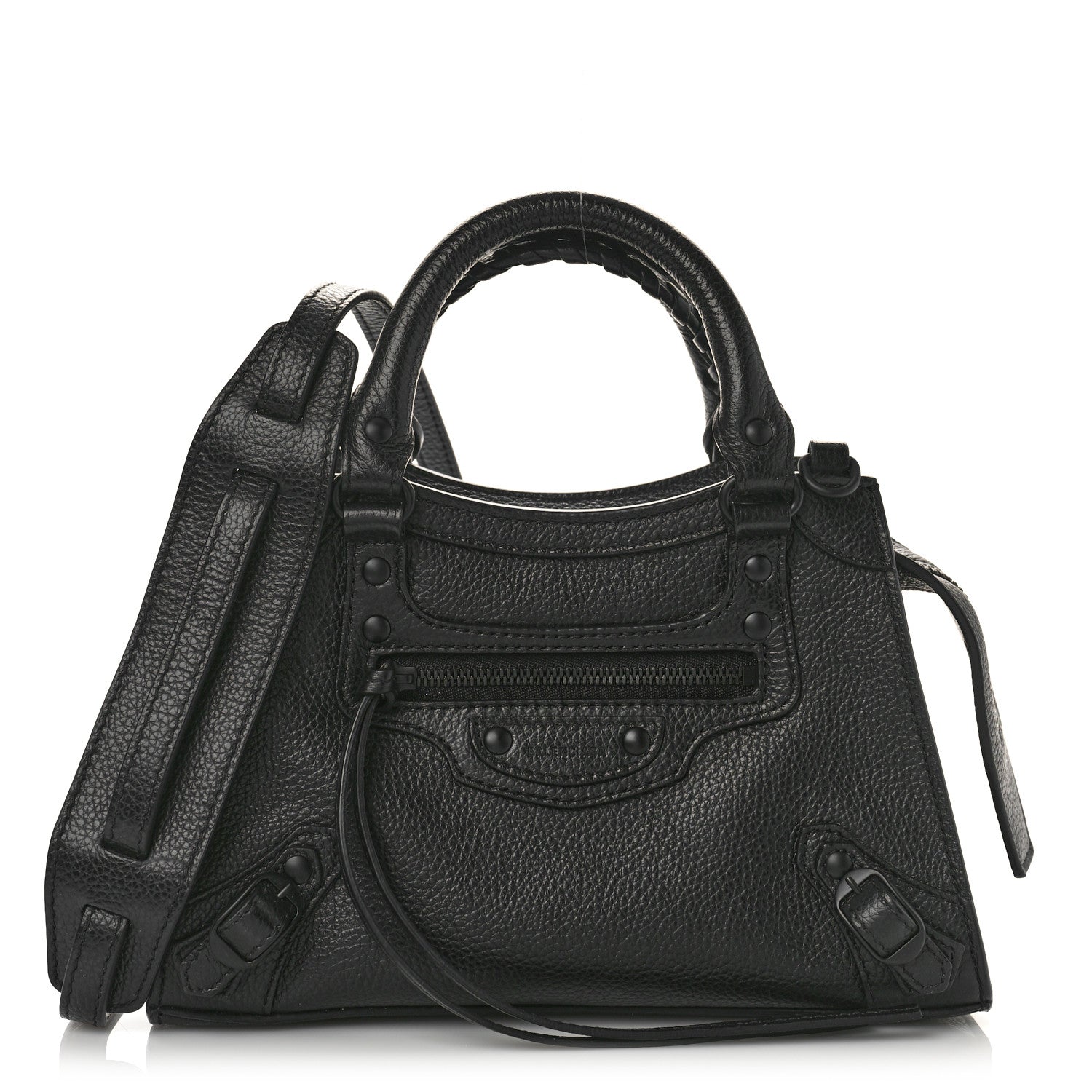 Balenciaga Grained Calfskin Neo Classic Black Hardware Mini City Black 1 of 7