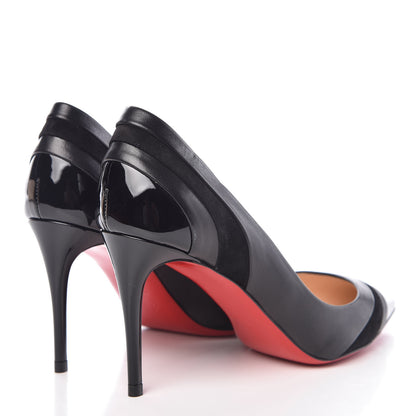 Christian Louboutin Nappa Patent Veau Velours Eklectica 85 Pumps 35.5 Black 4 of 8