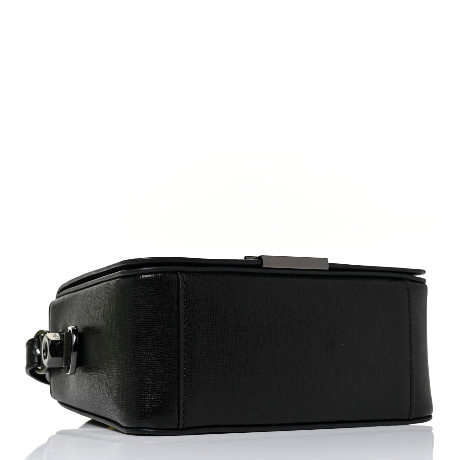 Off-White Calfskin Diag Flap Bag Black White 4 of 9