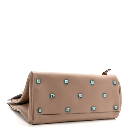 Salvatore Ferragamo Calfskin Large Studio Bag Mud 3 of 9