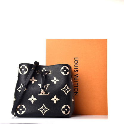 Louis Vuitton Empreinte Monogram Giant Neonoe MM Black Beige 9 of 9