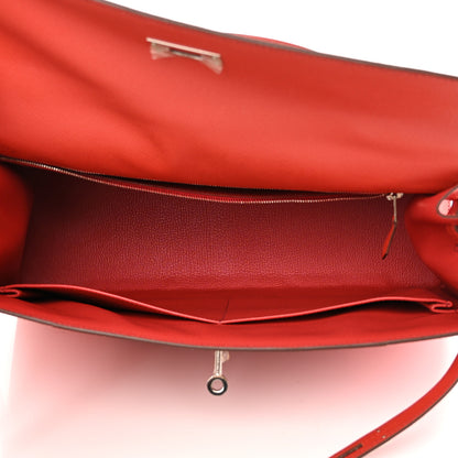 Hermes Epsom Kelly Flag Sellier 35 Corail Flamingo Pink 5 of 13