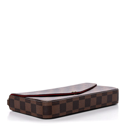 Louis Vuitton Damier Ebene Pochette Felicie Chain Wallet 5 of 15