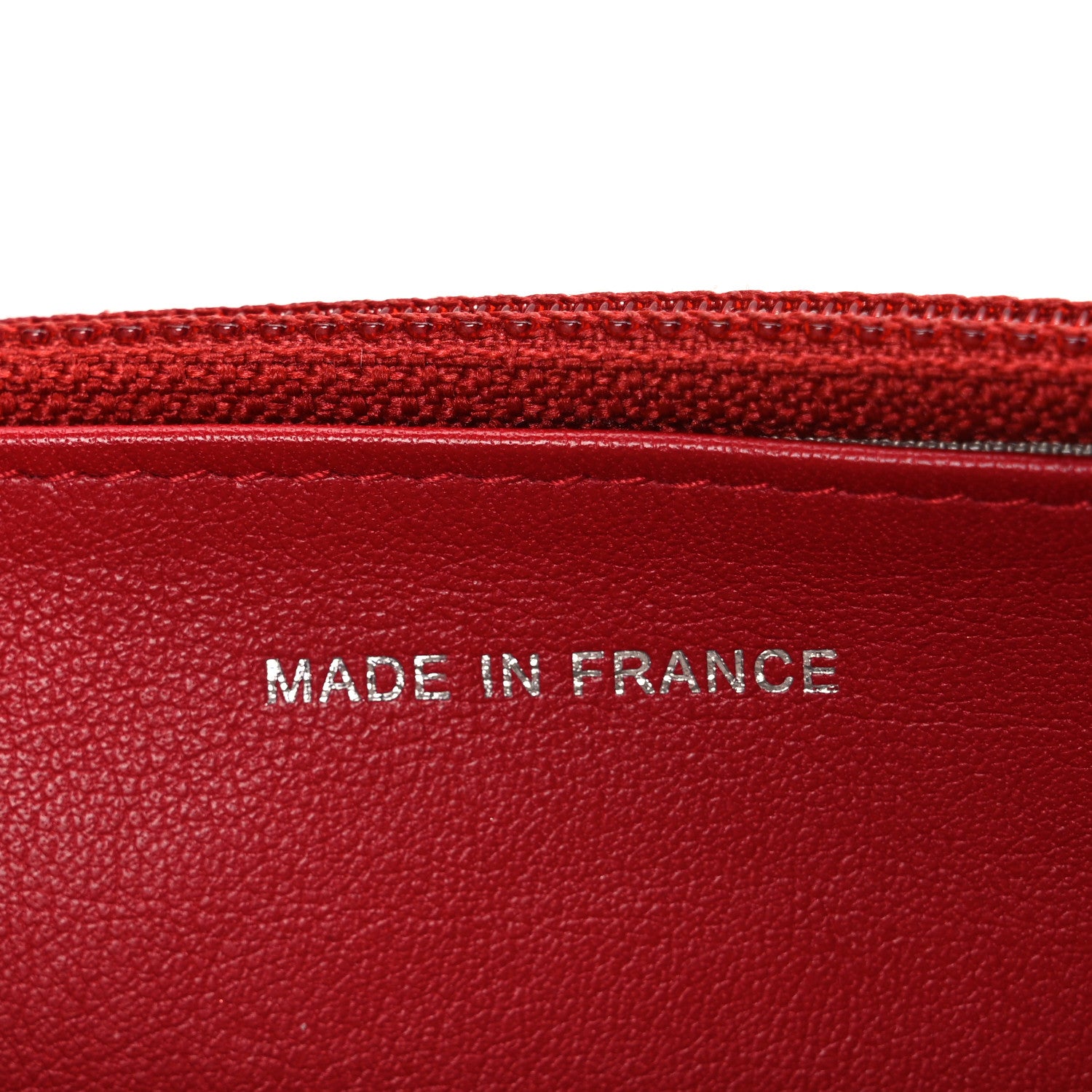 Chanel Caviar Timeless CC Wallet on Chain WOC Red 7 of 11