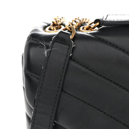 Saint Laurent Calfskin Y Quilted Monogram Small Loulou Chain Satchel Black 11 of 13