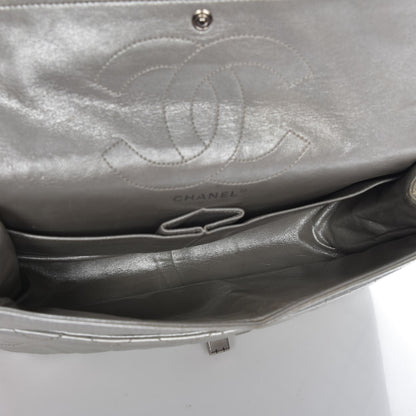 Chanel Metallic Aged Calfskin Quilted 2.55 Reissue 226 Flap Silver 6 of 11
