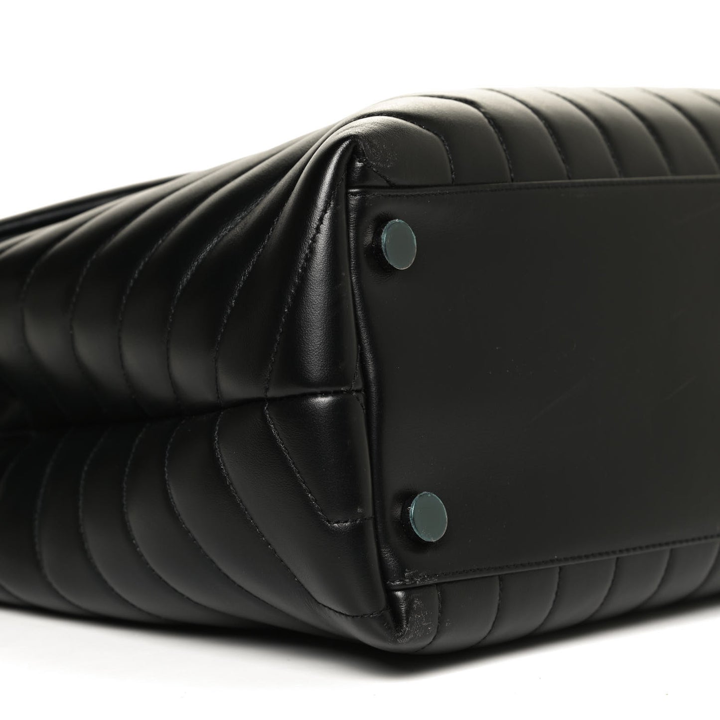 Calfskin Y Quilted Monogram Large Loulou Chain Satchel Black