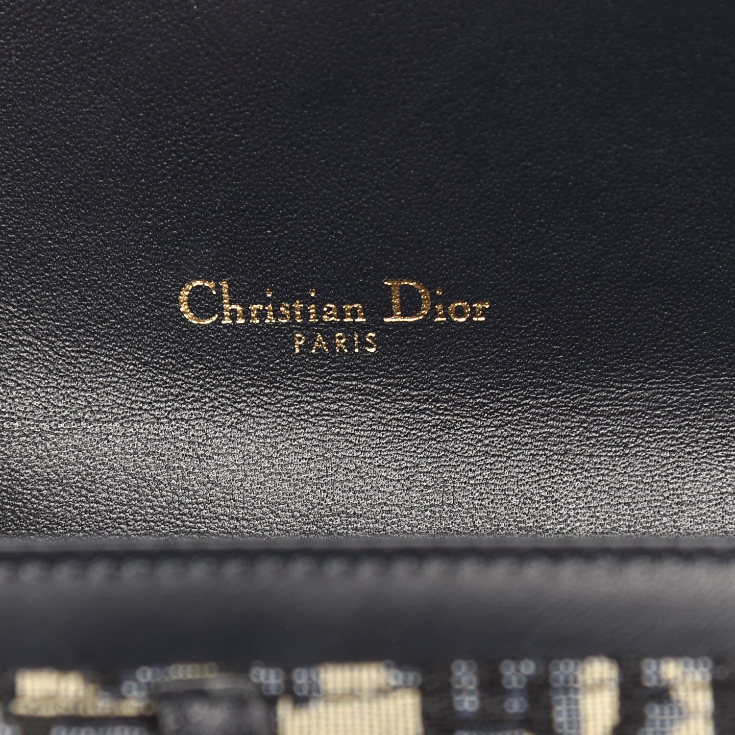 Christian Dior Oblique Saddle Chain Wallet Blue 7 of 11
