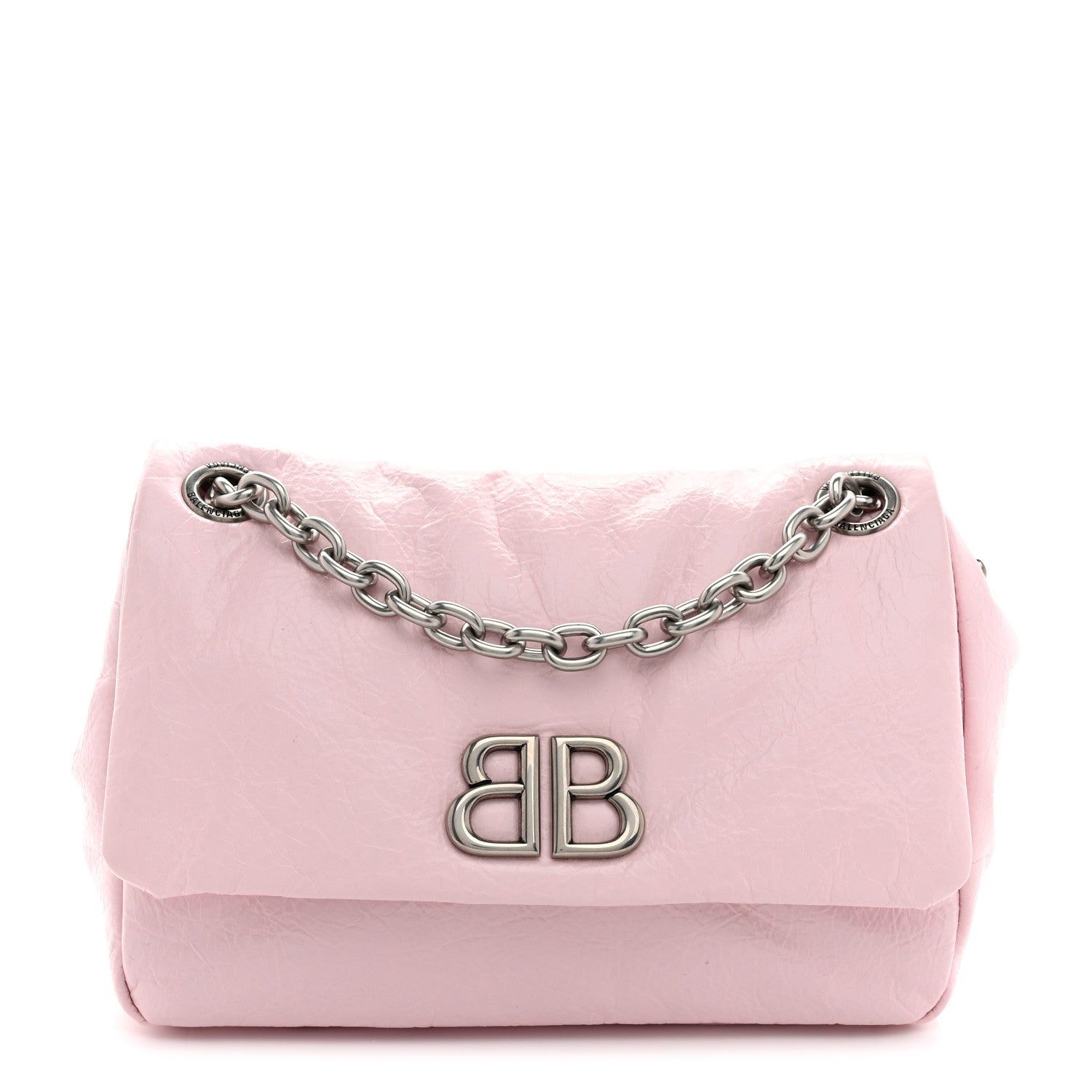 Balenciaga Arena Calfskin Mini Monaco Chain Shoulder Bag Petal Pink 1 of 10