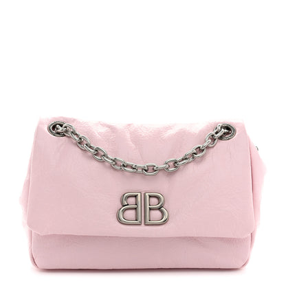 Balenciaga Arena Calfskin Mini Monaco Chain Shoulder Bag Petal Pink 1 of 10