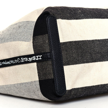 Burberry Coated Canvas Mega Check Sketchbook Reversible Tote White Black 17 of 23