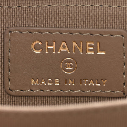 Chanel Caviar Quilted Zip Card Holder Beige 6 of 8