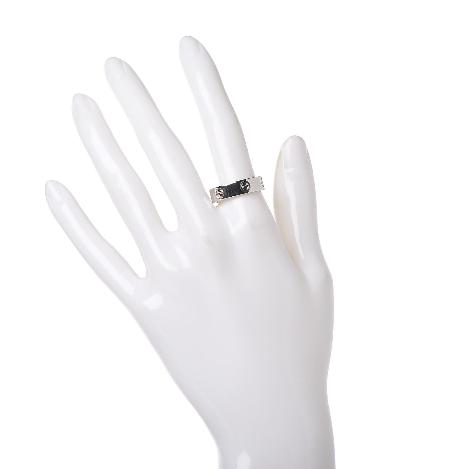 Cartier Platinum 5.5mm LOVE Ring 56 7.5 2 of 8