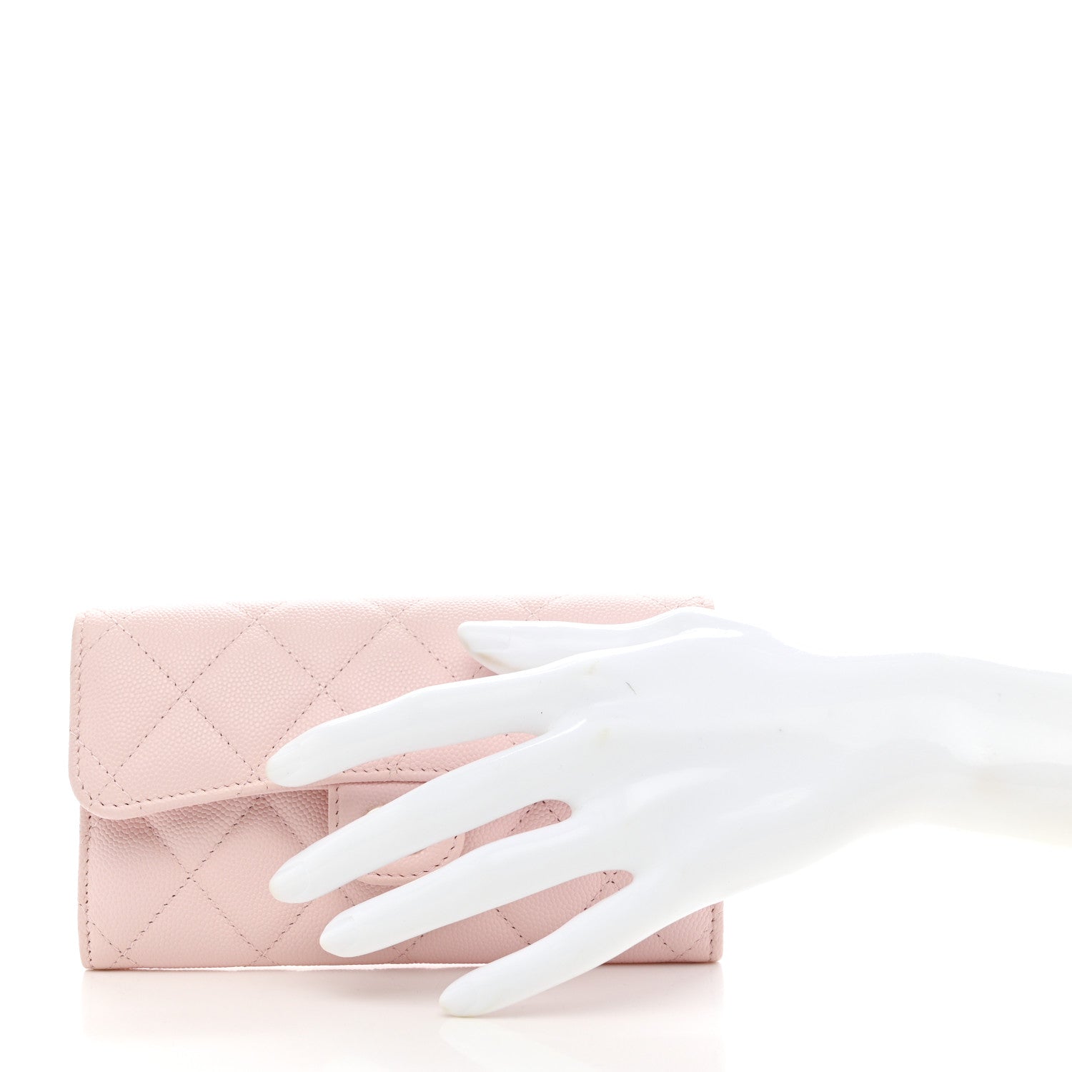 Chanel Caviar Quilted Medium Flap Wallet Light Pink 2 of 7