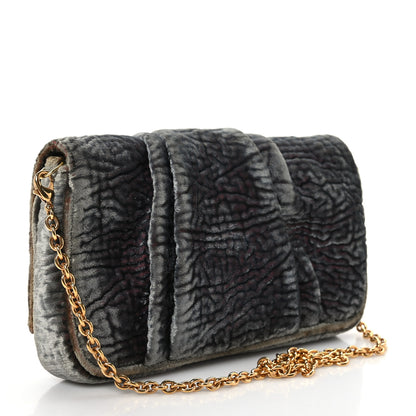 Fendi Velvet Mia Pochette Grey 3 of 9