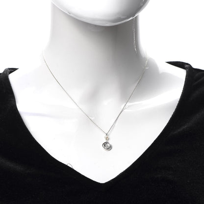 Tiffany Sterling Silver Pearl Nature Rose Pendant Necklace 2 of 5
