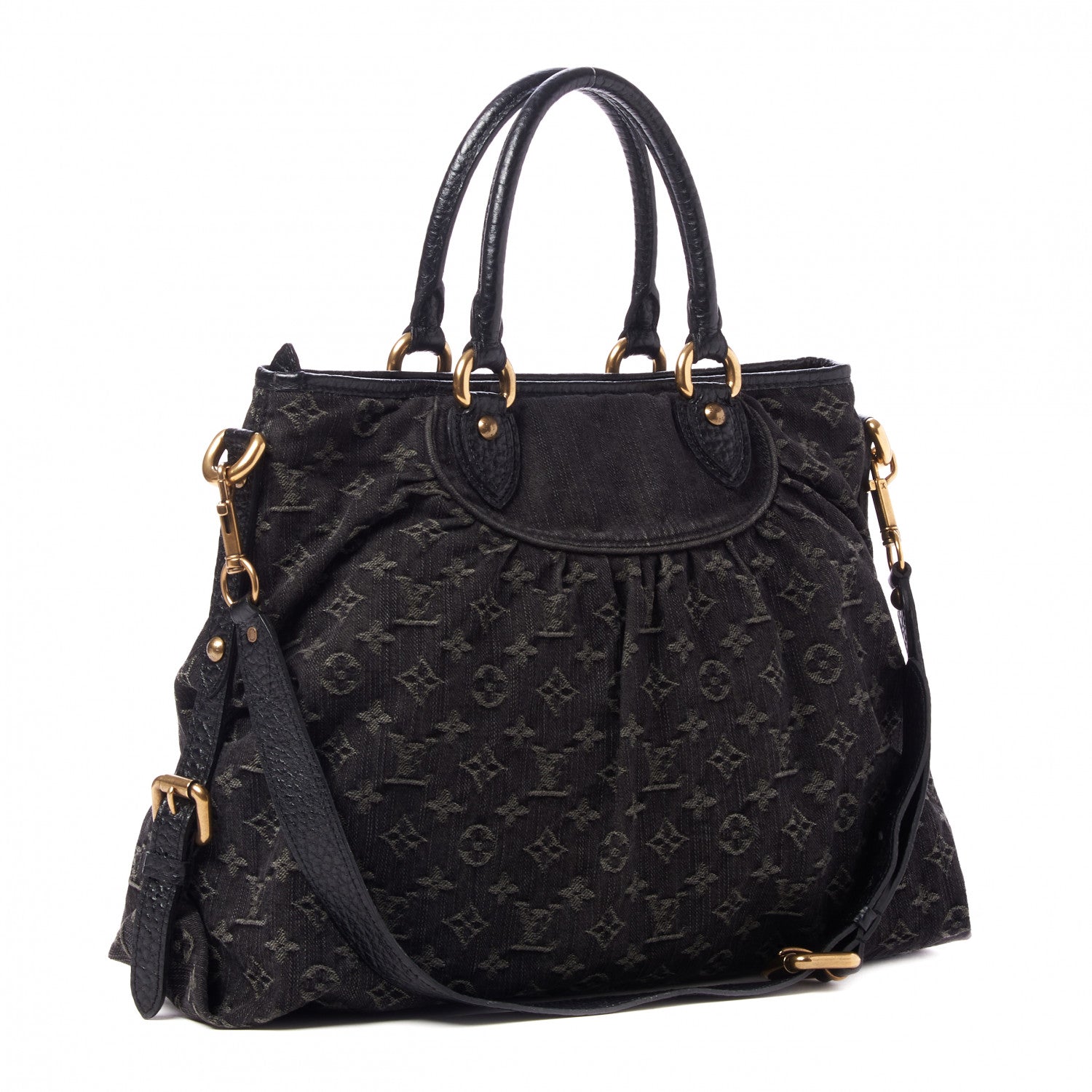 Louis Vuitton Denim Neo Cabby MM Black 3 of 8