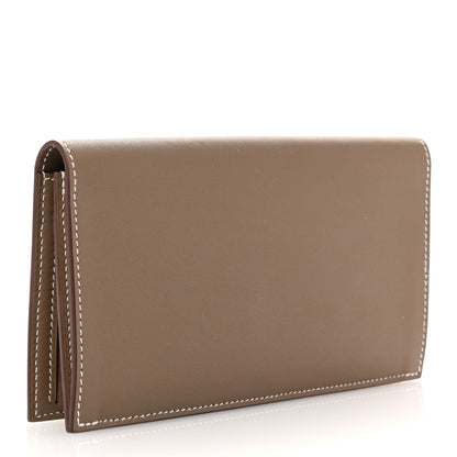 Hermes Swift Citizen Twill Long Wallet Etoupe 3 of 9
