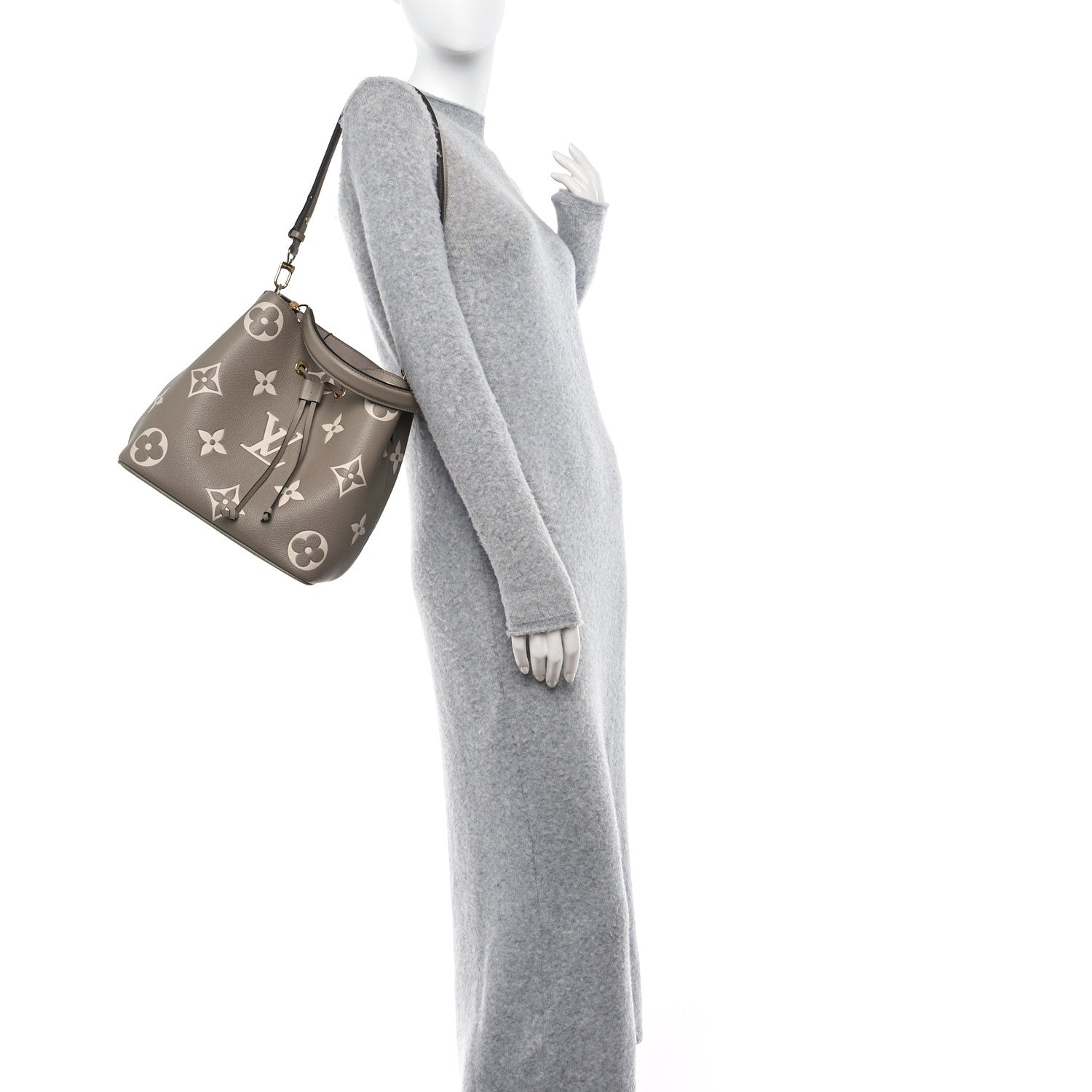 Louis Vuitton Empreinte Monogram Giant Neonoe MM Tourterelle Creme 2 of 12