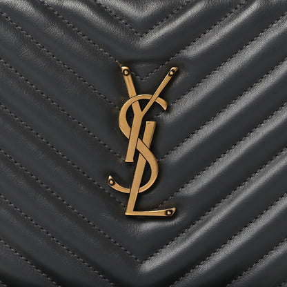 Saint Laurent Calfskin Matelasse Monogram Lou Camera Bag Dark Smog 8 of 10