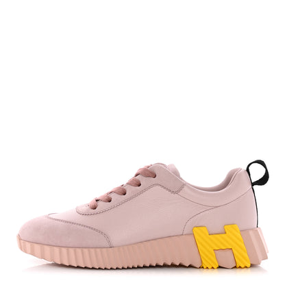 Hermes Suede Goatskin Bouncing Sneakers 36 Rose Porcelaine 1 of 11