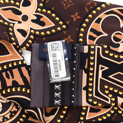 Louis Vuitton Silk Monogram LV World Bandeau Brown 4 of 4
