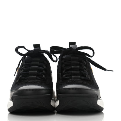 Chanel Velvet Calfskin Mixed Fibers CC Sneakers 35 Black 2 of 8