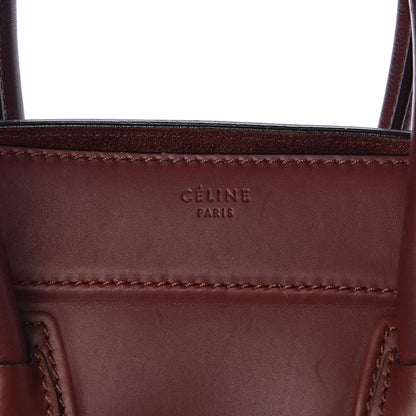 Celine Natural Calfskin Medium Phantom Luggage Burgundy 6 of 17