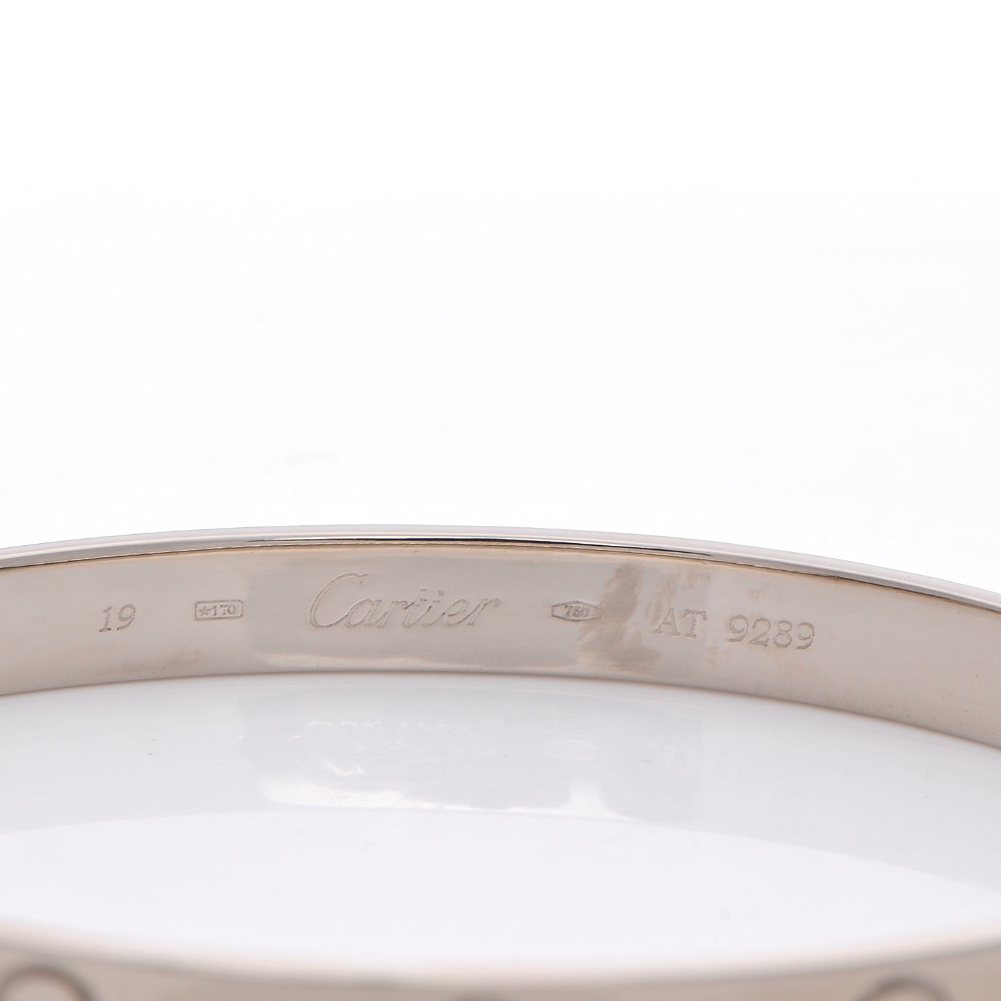 18K White Gold LOVE Bracelet 19