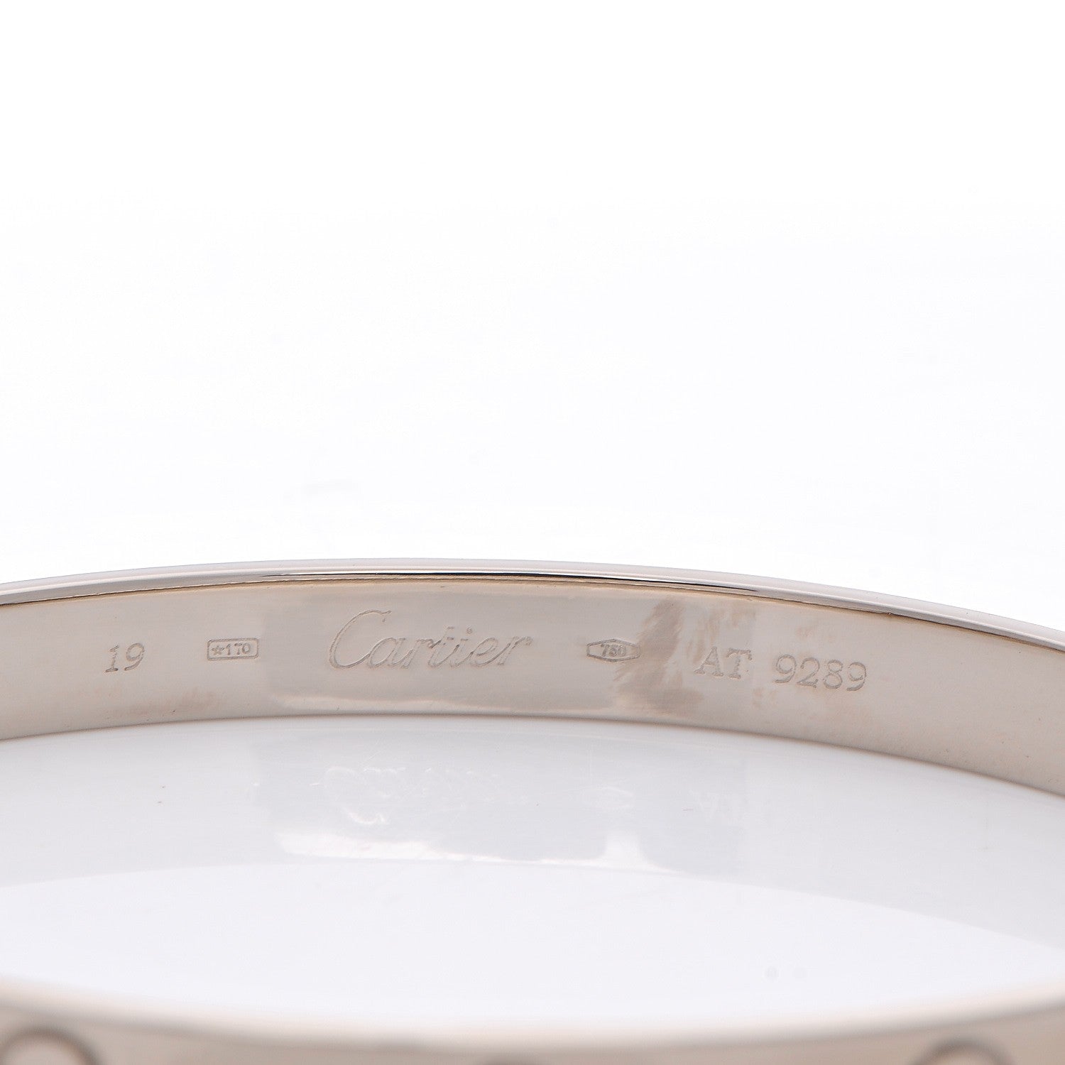 Cartier 18K White Gold LOVE Bracelet 19 3 of 8