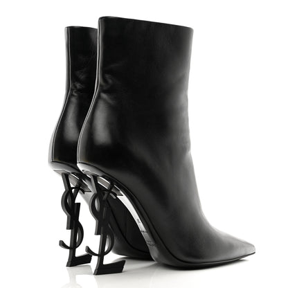 Saint Laurent Calfskin Opyum Ankle Boots 37 Black 4 of 9
