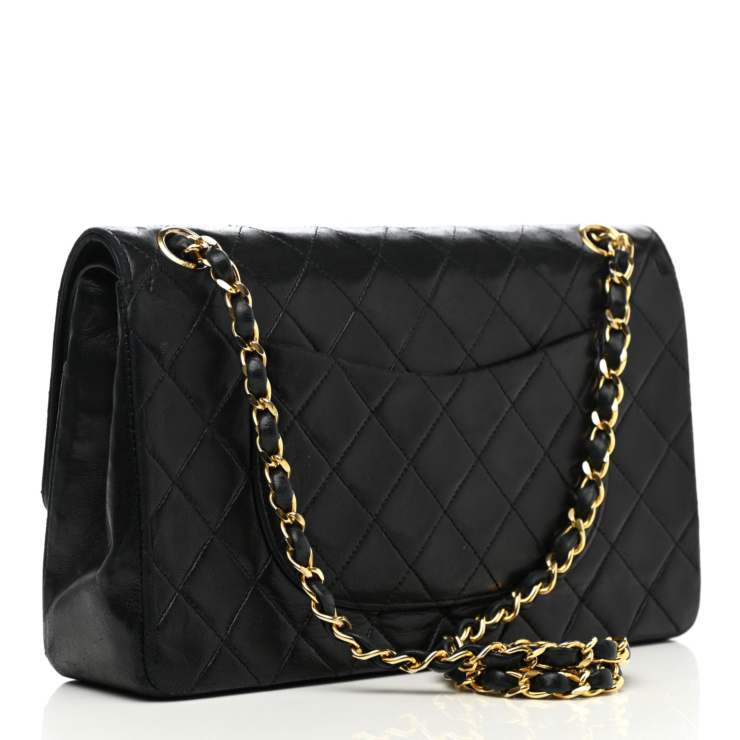 Chanel Lambskin Quilted Medium Double Flap Black 2 of 15