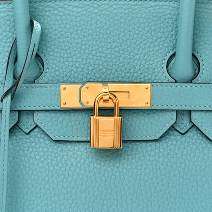 Hermes Taurillon Clemence Birkin 35 Bleu Saint Cyr 8 of 15