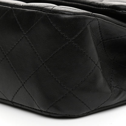 Chanel Lambskin Quilted Medium Double Flap Black 19 of 25