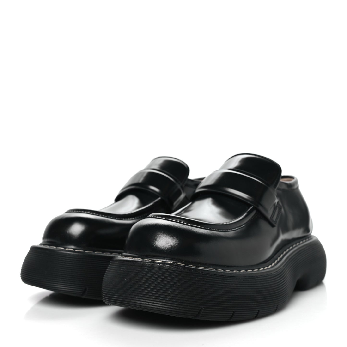Brushed Calfskin Swell Loafers 39.5 Black