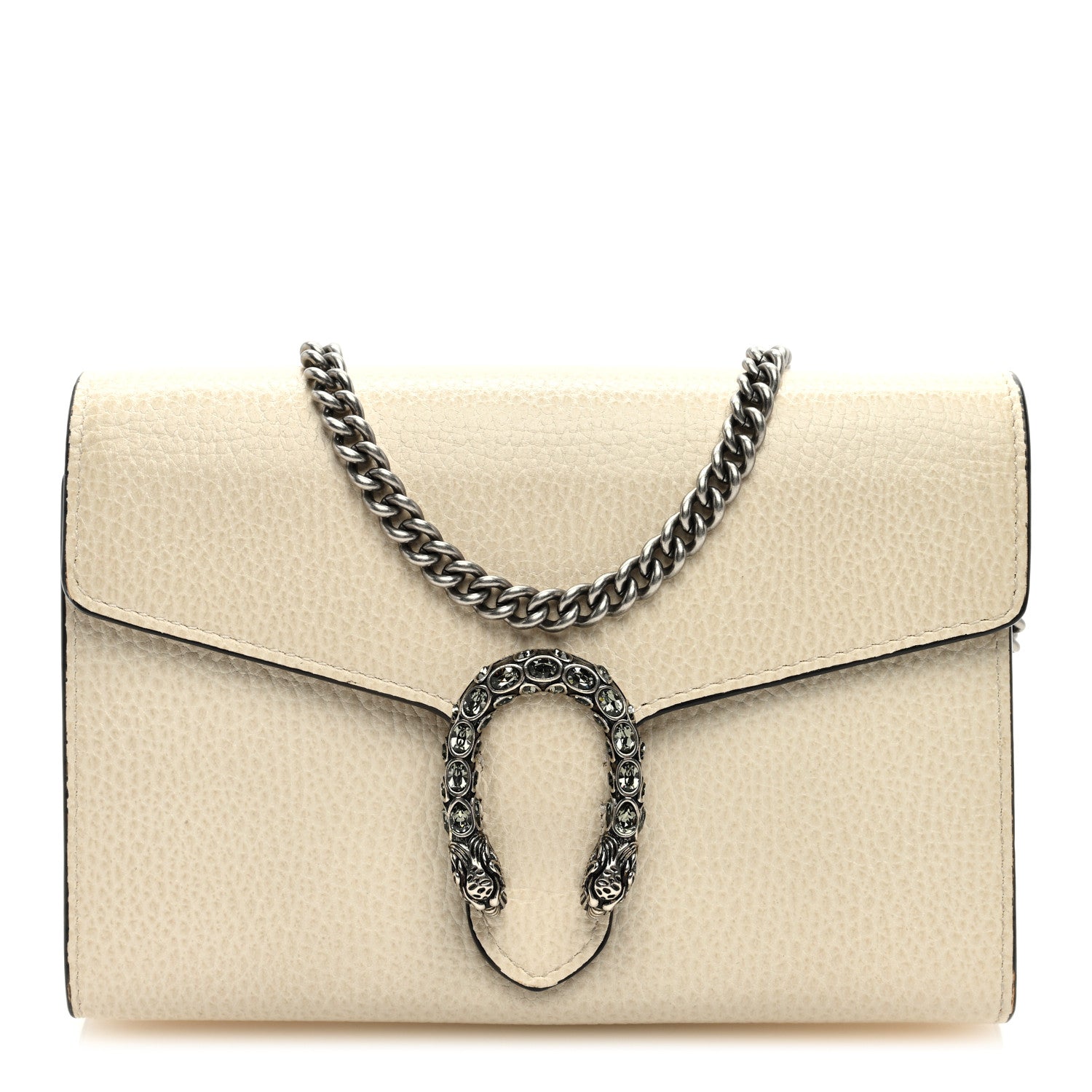 Gucci Dollar Calfskin Mini Dionysus Chain Wallet Mystic White 1 of 8