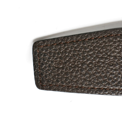 Hermes Box Togo 32mm H Belt 80 Black Chocolate 8 of 21