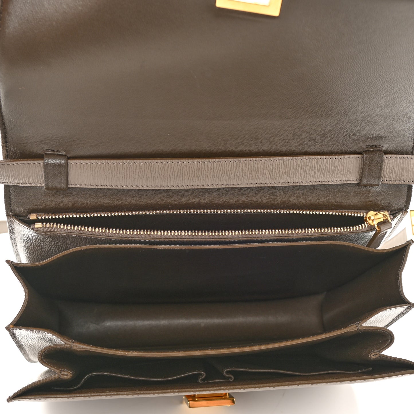Liege Calfskin Medium Classic Box Flap Bag Souris