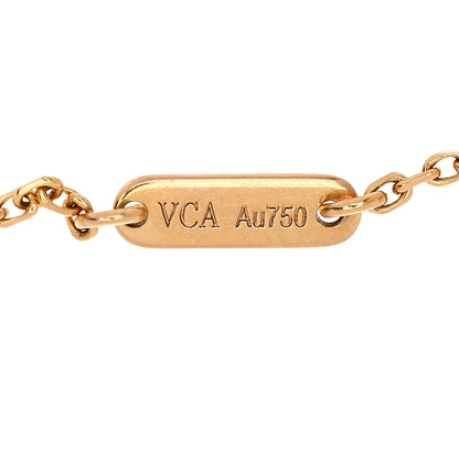 Van Cleef & Arpels 18K Rose Gold Carnelian Sweet Alhambra Heart Bracelet 5 of 7