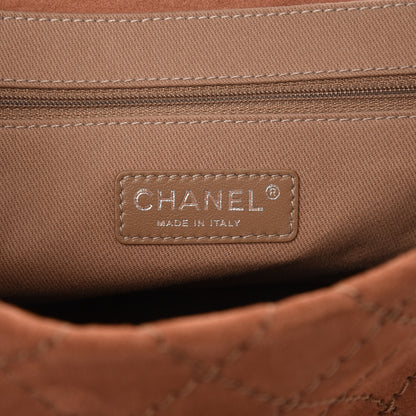 Chanel Suede Calfskin Stitch Flap Light Brown 6 of 10
