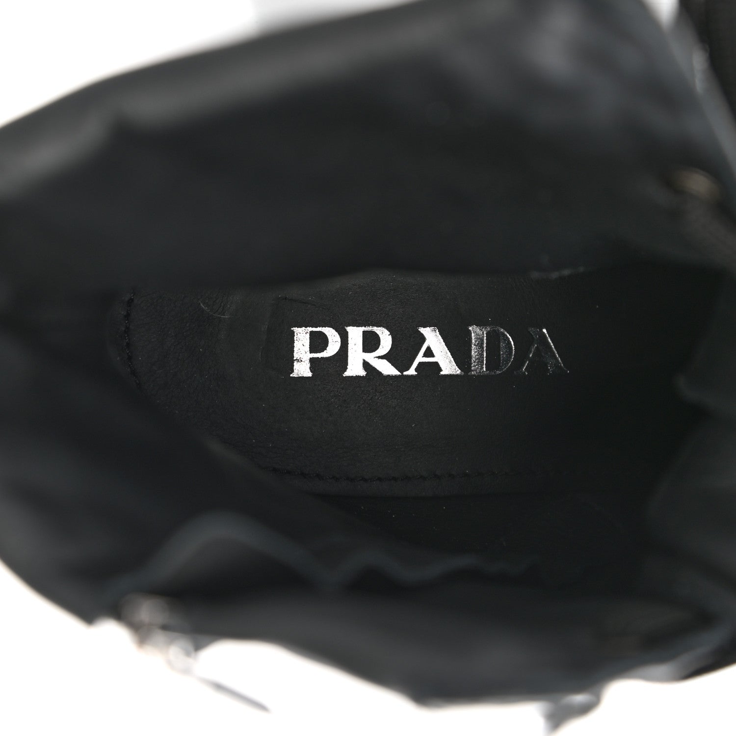 Prada Vitello Montana Re-Nylon Metal Triangle Logo 110mm Ankle Boots 41 Black 7 of 10