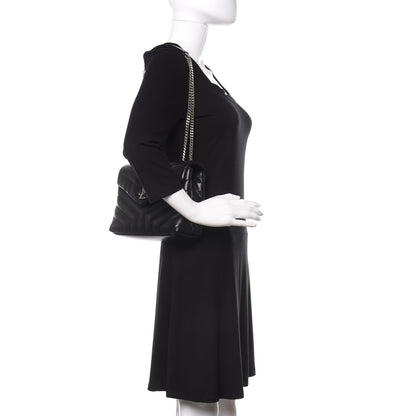 Saint Laurent Calfskin Y Quilted Monogram Small Loulou Chain Satchel Black 2 of 7