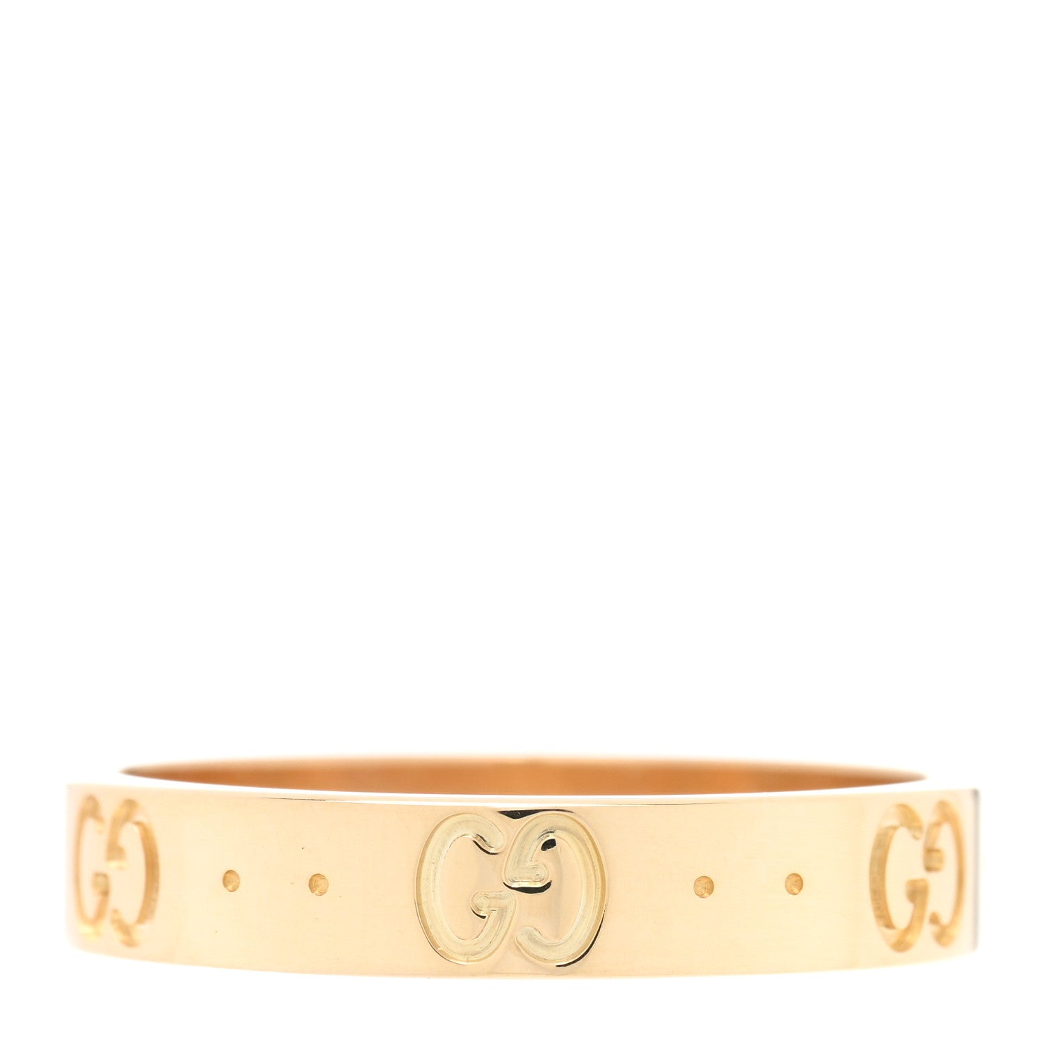Gucci 18K Yellow Gold 4mm Icon Thin Band Ring 58 8.25 3 of 4