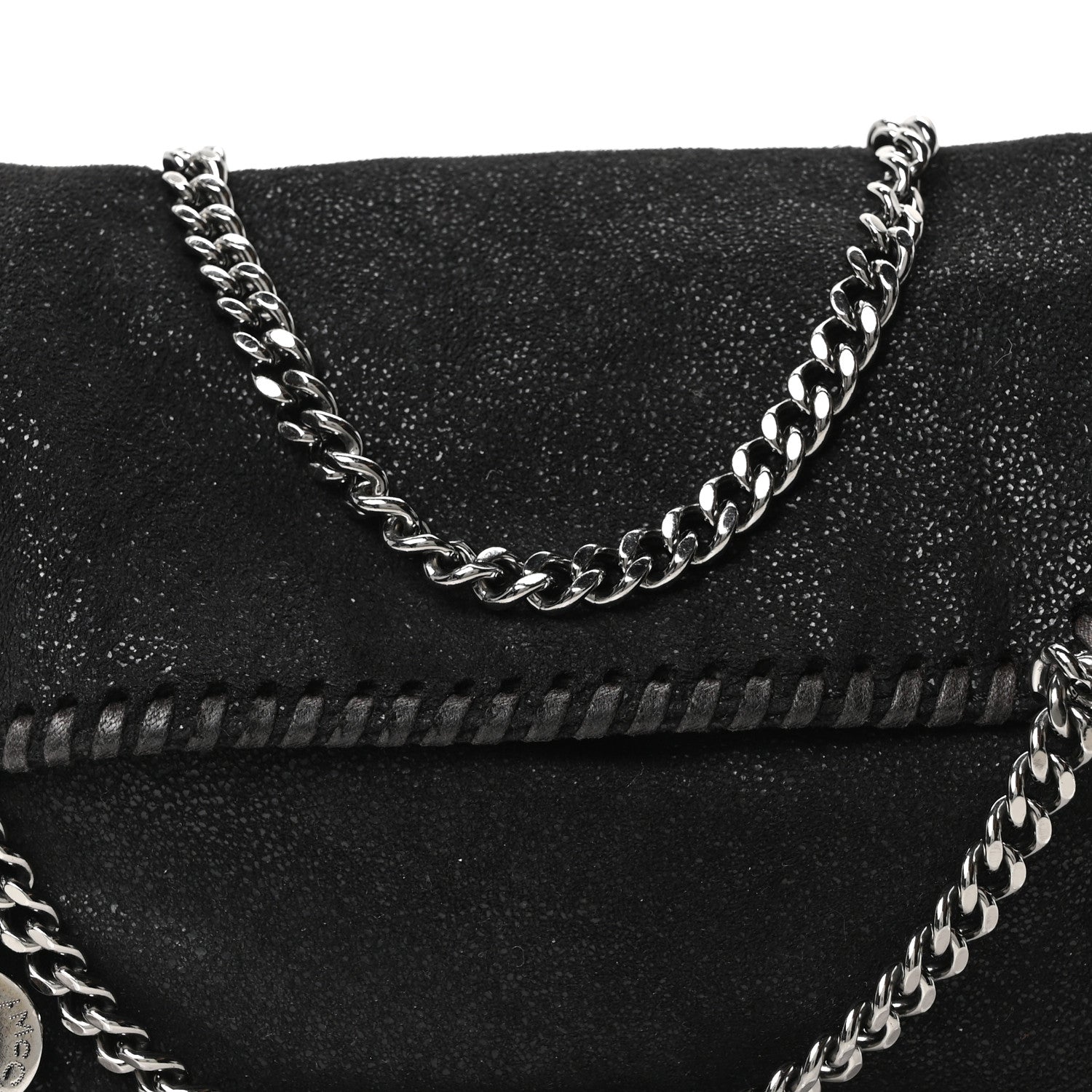 Stella McCartney Shaggy Deer Mini Falabella Crossbody Bag Black 8 of 10