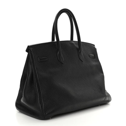Hermes Taurillon Clemence Birkin 35 Black 3 of 17
