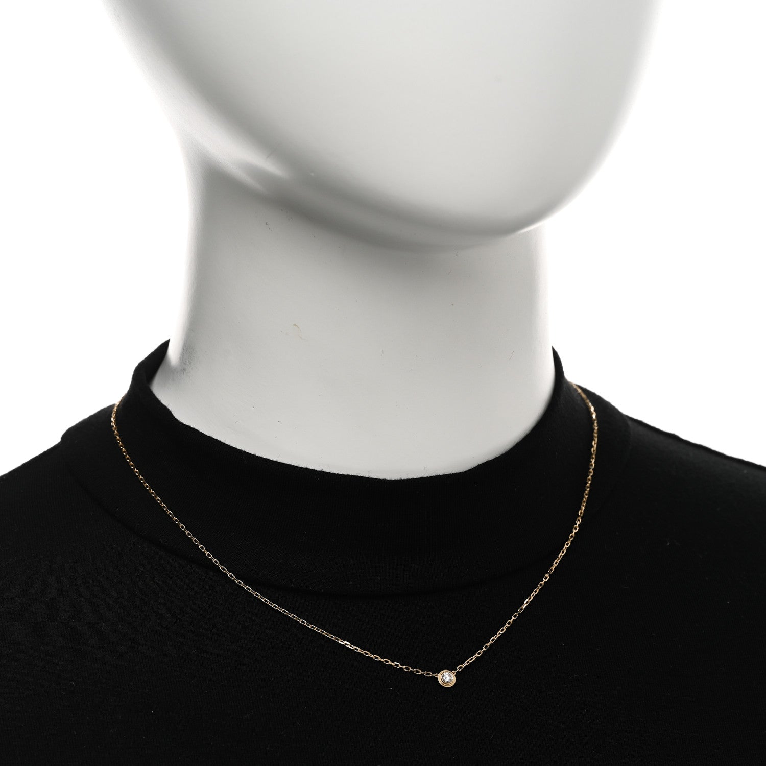 Cartier 18K Yellow Gold Diamond SM D'Amour Pendant Necklace 2 of 5